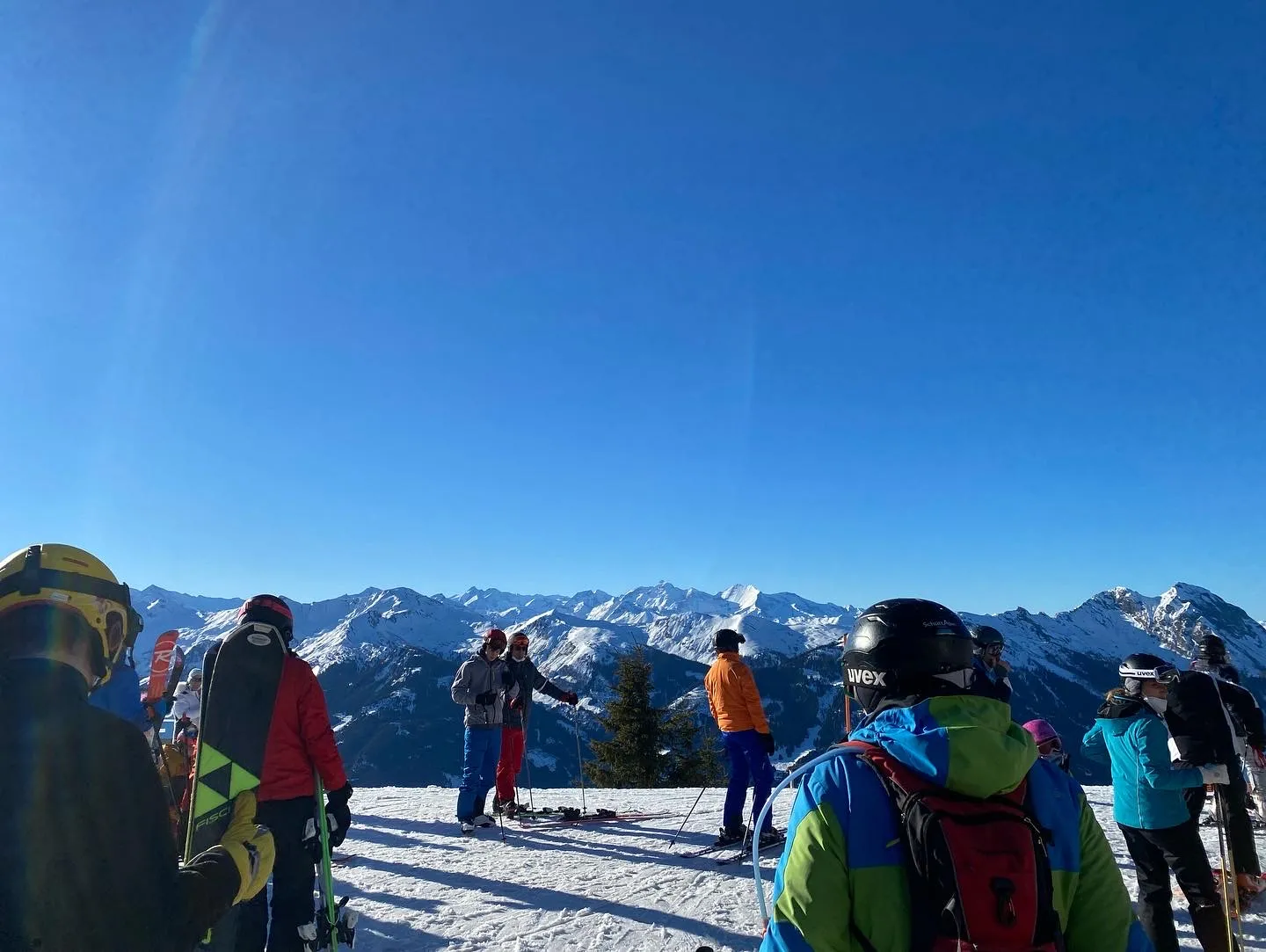 Snow-covered mountains in the Austrian Alps