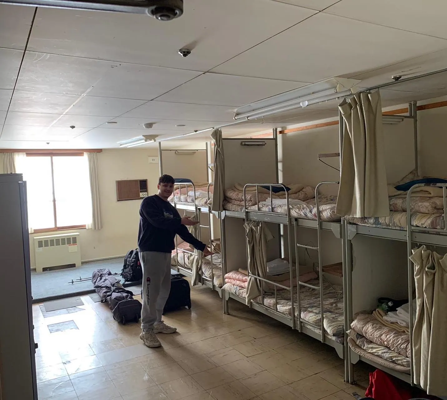 A ski-resort dorm room