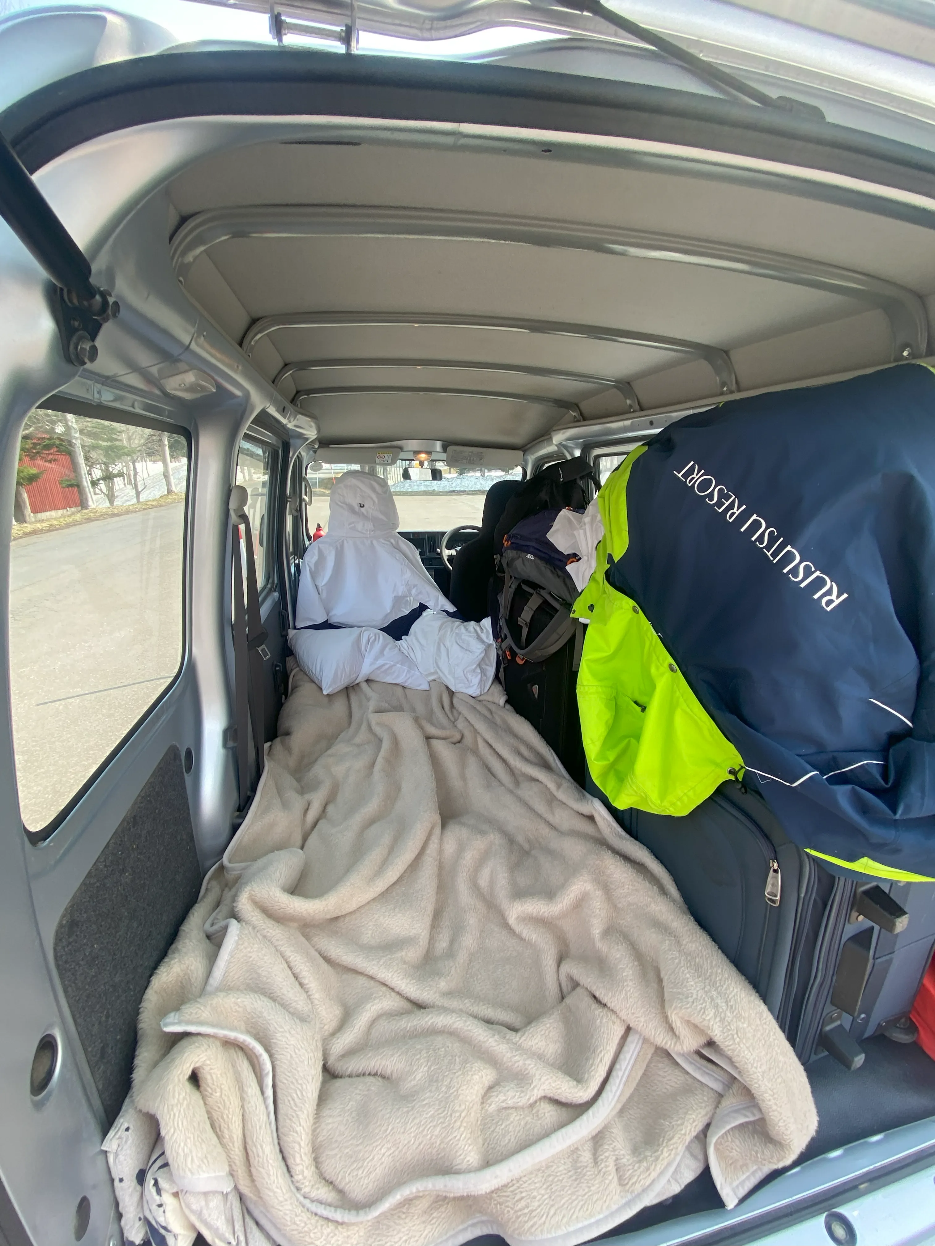 A van used while travelling across Japan