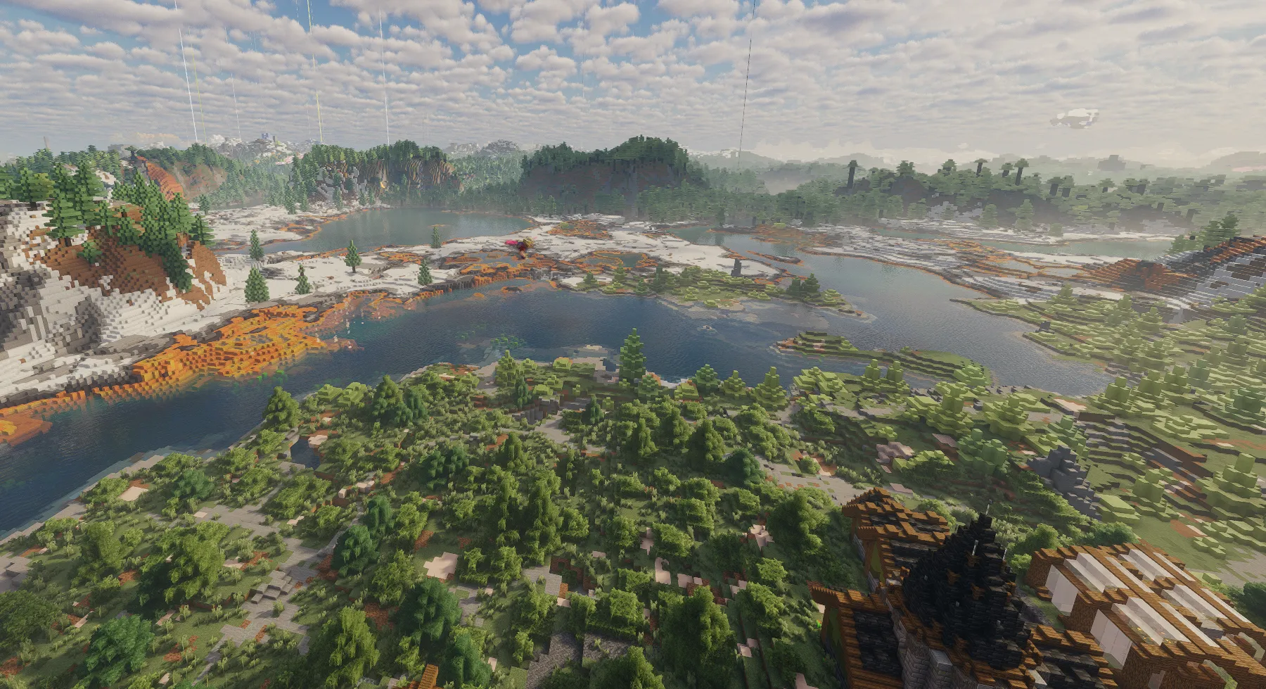 Wide in-game landscape on the Niko's Nook Minecraft server